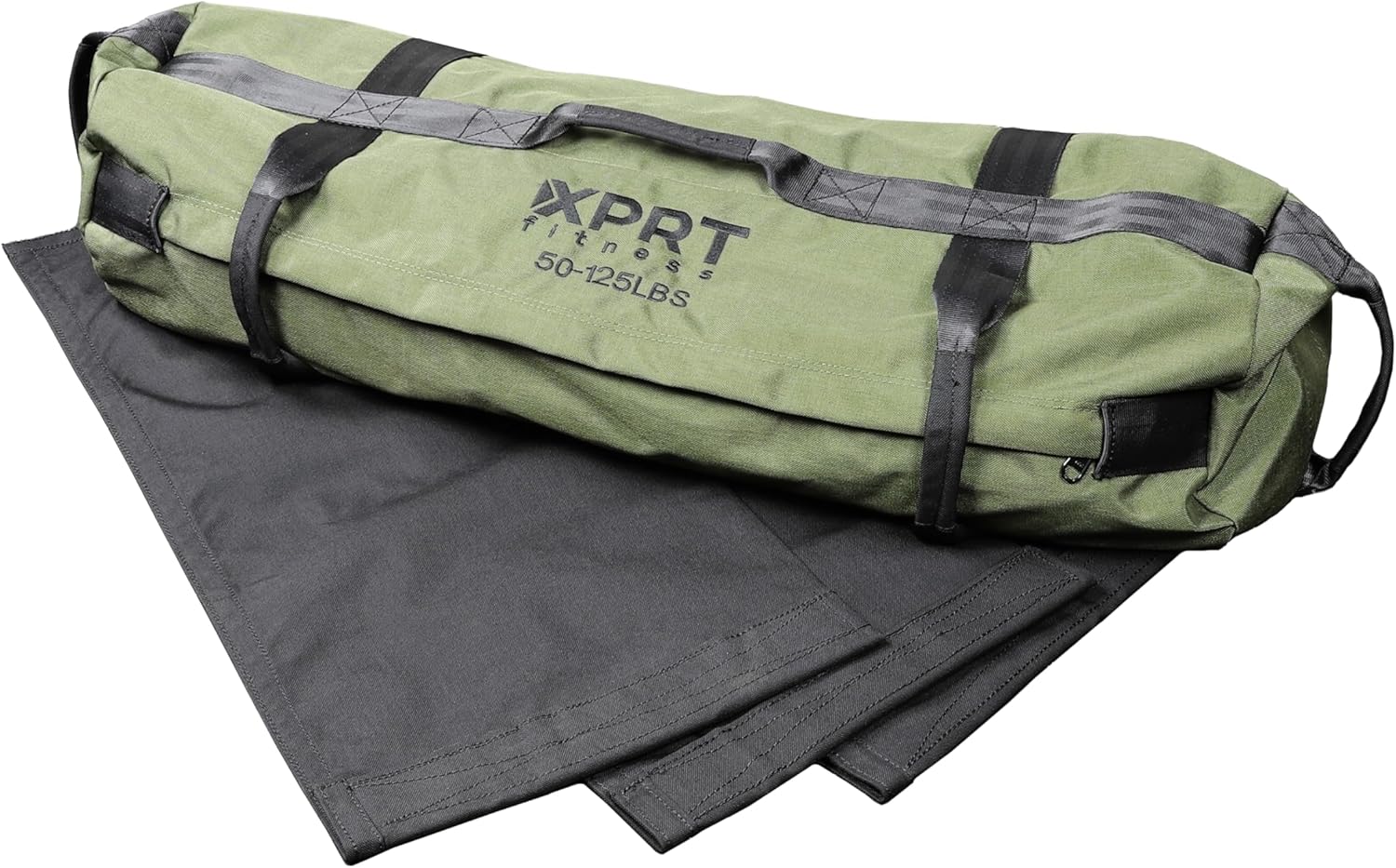 XPRT Fitness Workout Sandbag for Heavy Duty Workout Cross Training 7 Multi-positional Handles - Color Army Green/Black/Camo