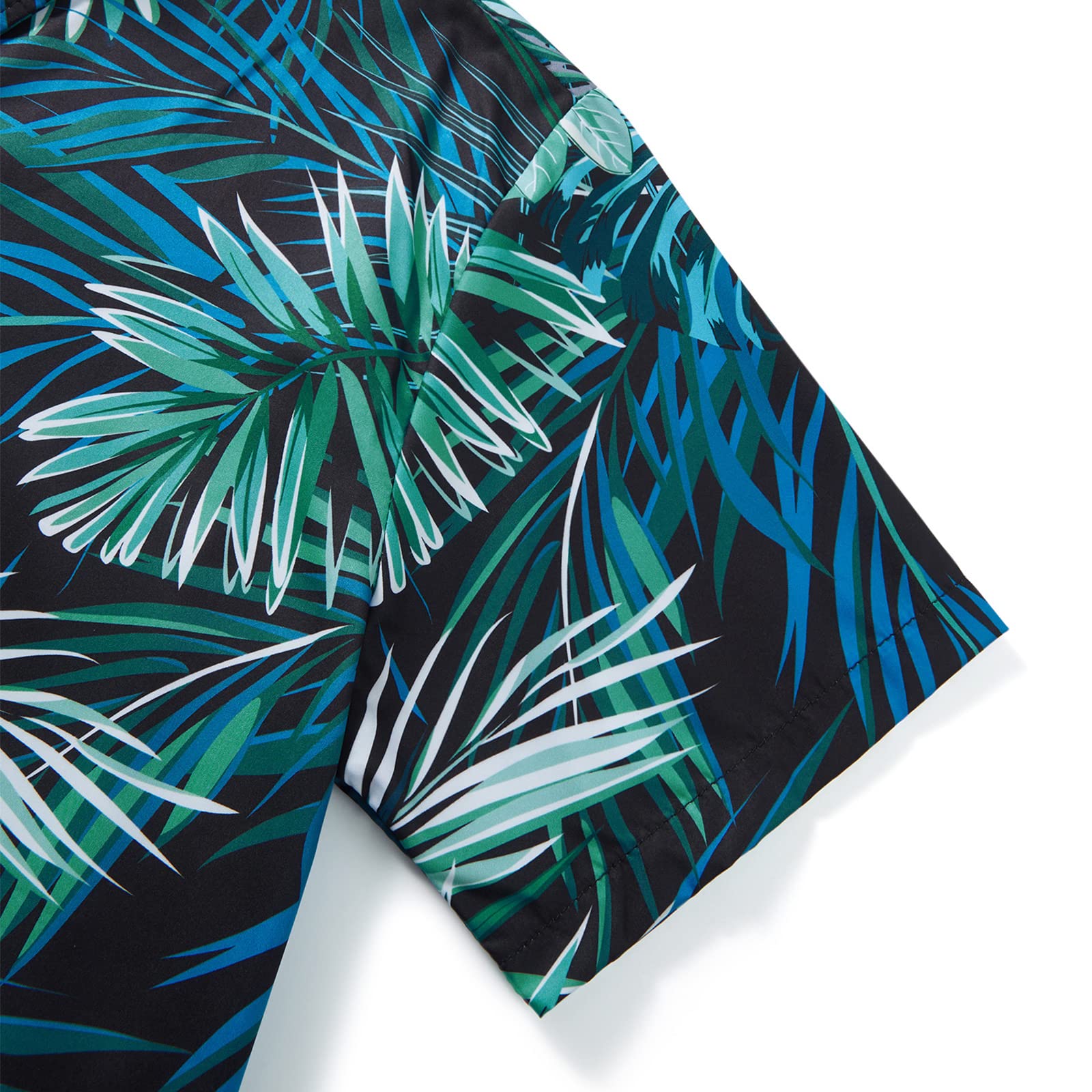 Loalirando Ensemble Hawaien Homme de 2 Pièces Chemise Imprimées à Manches Courtes + Shorts Assorti Taille Elastique