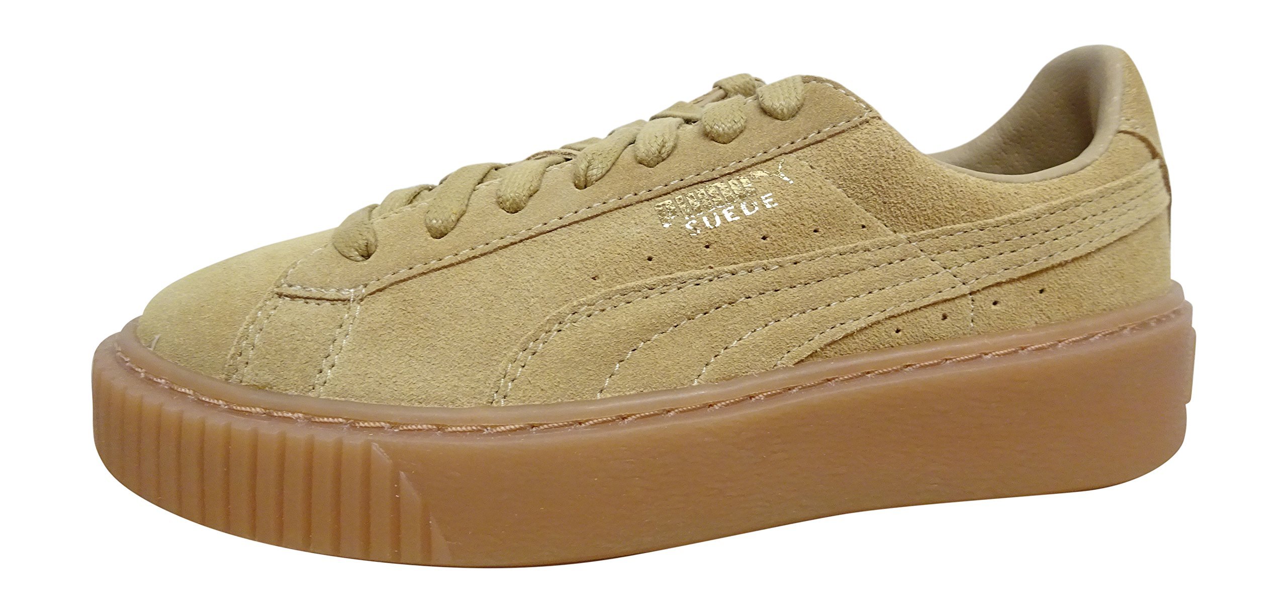 PUMA Suede Platform Damen Sneaker Oatmeal-Gold 4