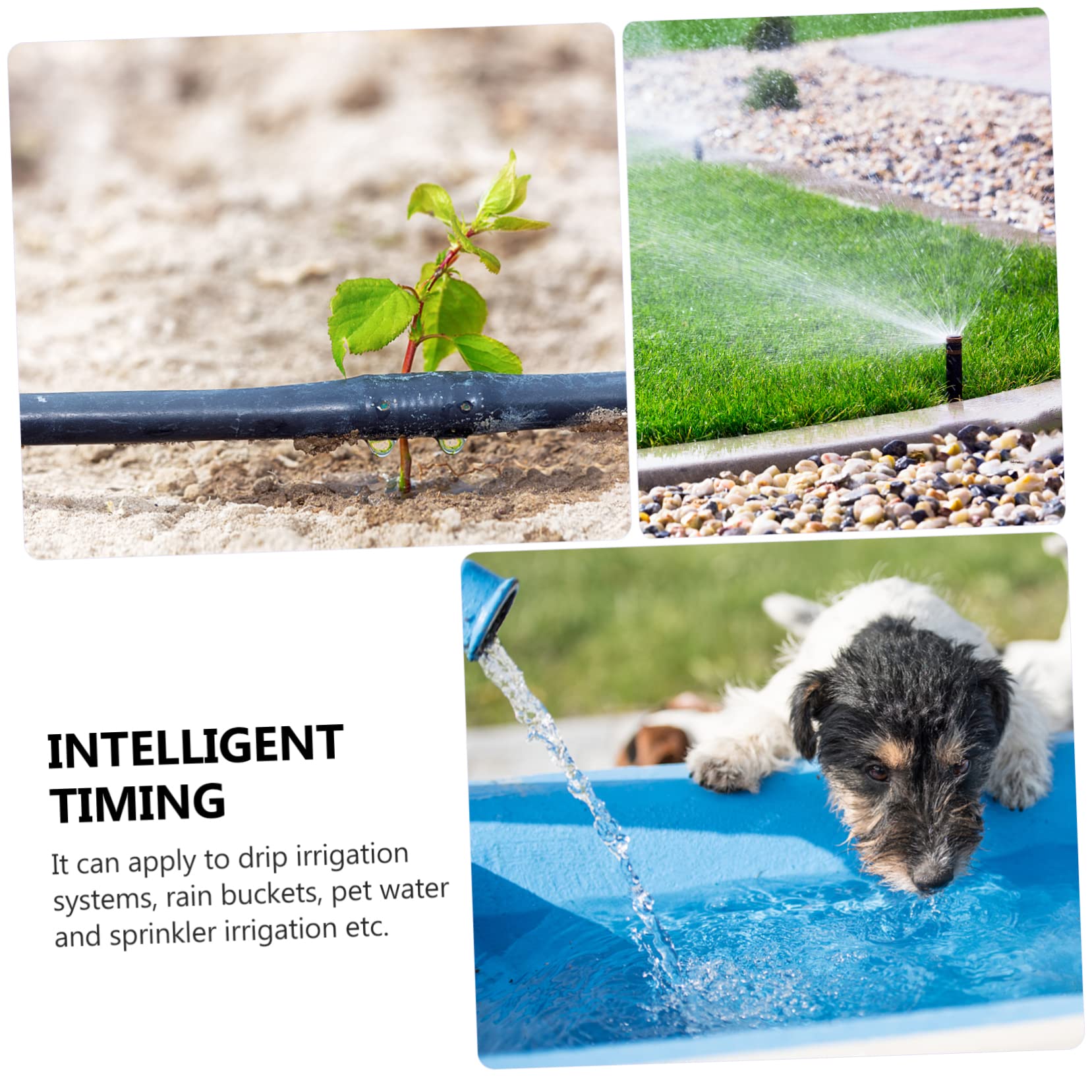 Timer Irrigazione Display Digitale Grande in Abs Nero | Programmatore Intelligente, per Irrigazione a Goccia e Sprinkler, Uso Semplice, senza Batteria