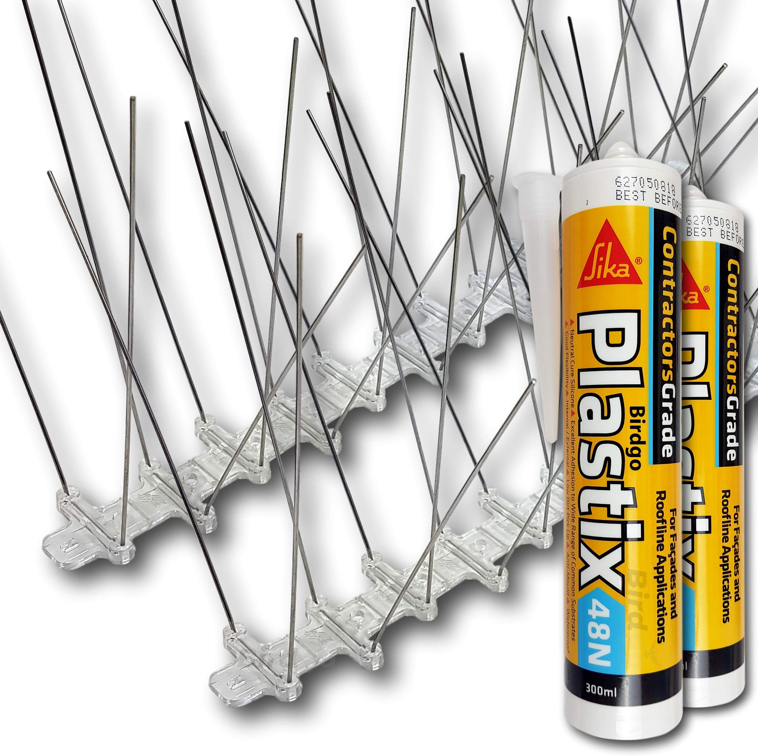 10m X Pro Seagull Bird Control Wide Prevention Spikes Gull, Adhesive