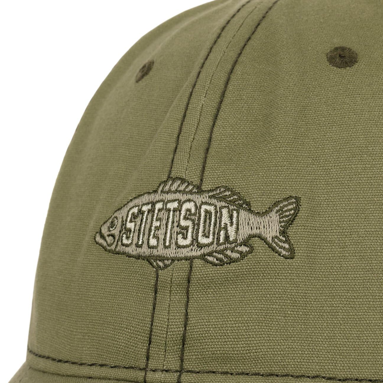 Stetson Washed Canvas Fish Casquette de Baseball Protection UV 40 Unisexe Printemps Ete