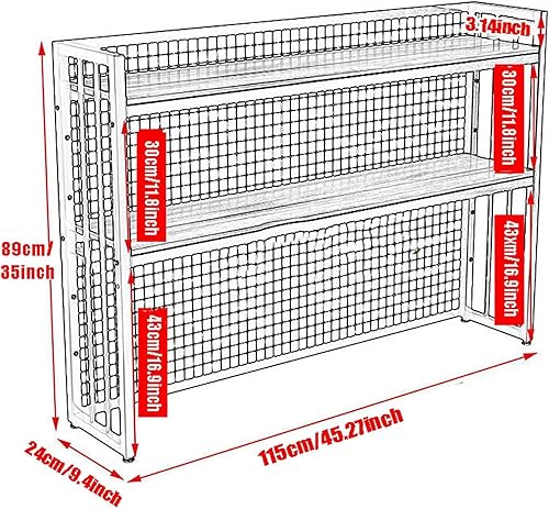Miniatura 7 de Estantería de escritorio de 2 niveles para escritorio de computadora, pantalla ajustable, estantería de madera para encimera, estante de escritorio