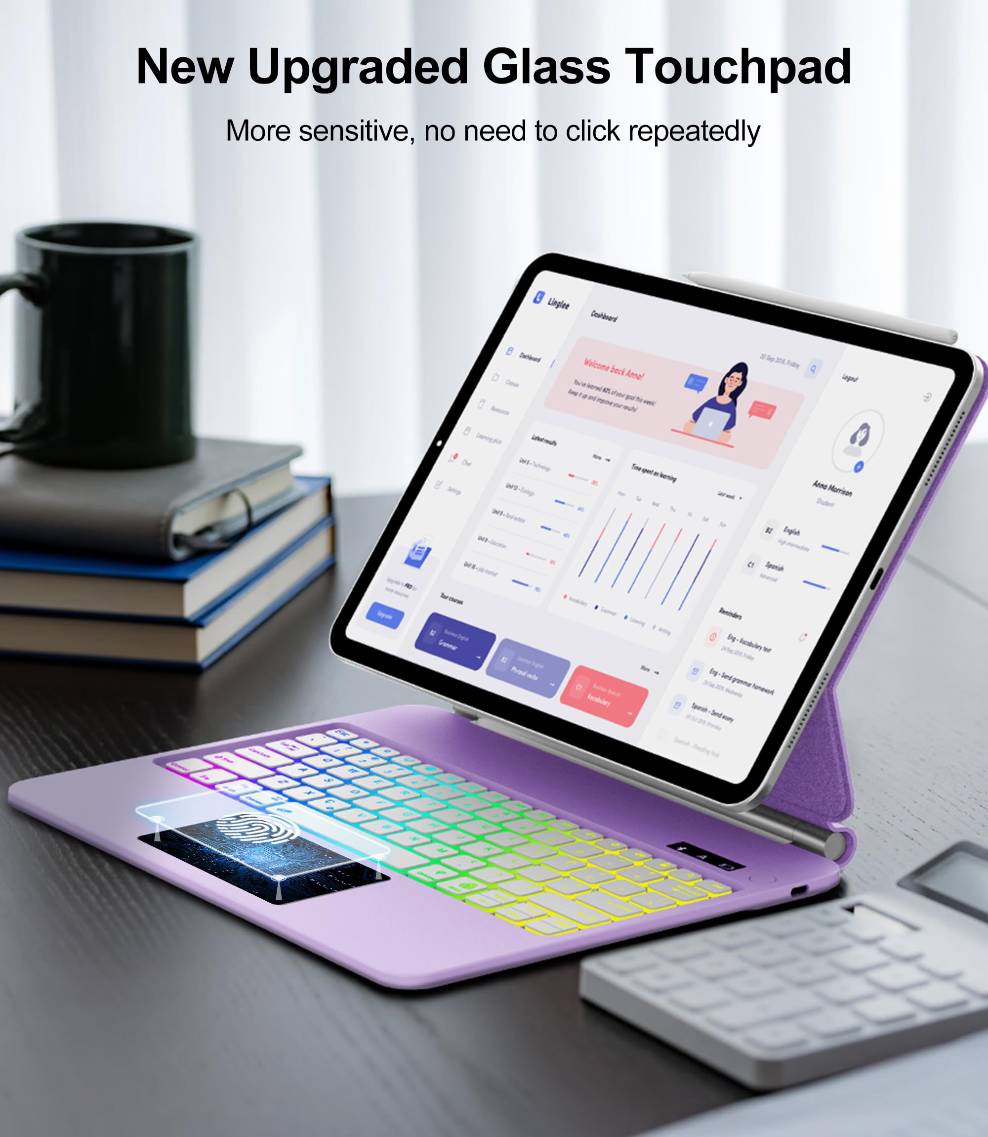Magic Keyboard for iPad Air 13 Inch (M4 2026/M3/M2) & iPad Pro
