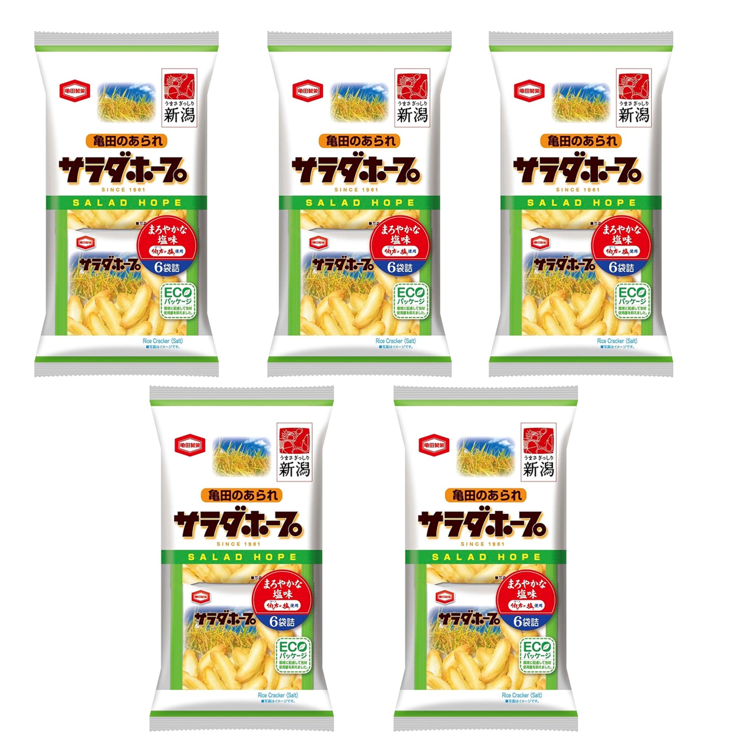 Amazon.co.jp: 亀田製菓 サラダホープ 75g(6袋詰) ×5袋 : 食品・飲料・お酒