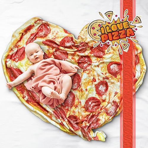 Miniatura 5 de Manta de pizza Kdis para adultos, tamaño doble cara, divertida y realista, manta personalizada, regalo novedoso para todos, franela suave de 300