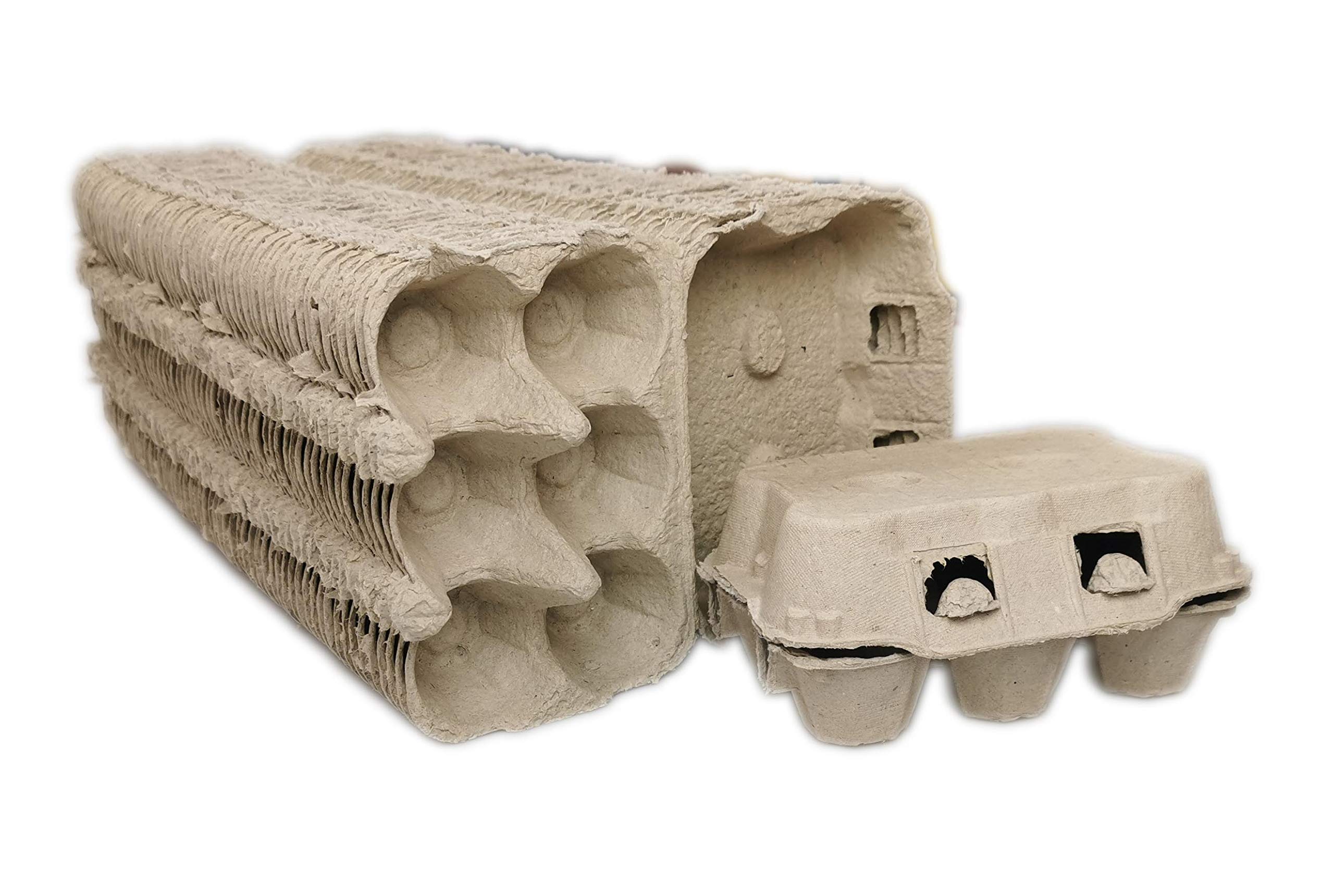 Ingbertson Papas para huevos – 50 unidades para 6 huevos cada uno | Cajas de cartón resistentes | Transporte y almacenamiento seguro de huevos de gallina (gris)