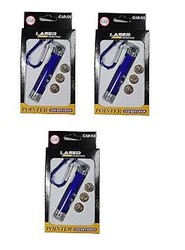 Kaizen Enterprises Laser Pointer Beam Light Laser Torch & Keychain for Kids Fun & Play (Pack of 3)