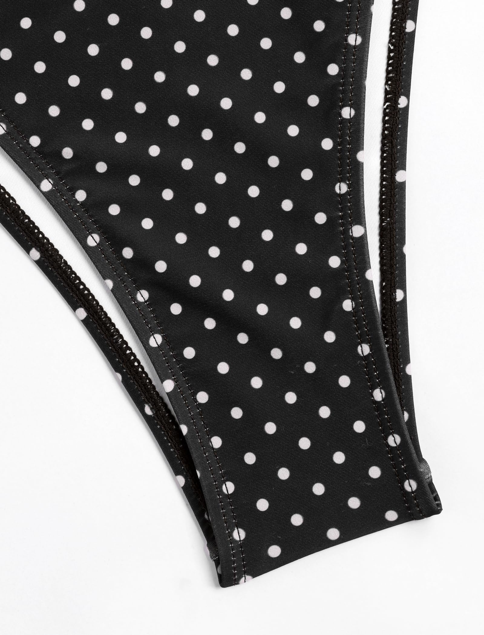ZAFUL Bikini da donna a pois set doppio strato Halter 2 pezzi costume da bagno | Costume da bagno a due pezzi con laccetto laterale a blocchi di colore, costume da bagno floreale a quadretti sfacciato