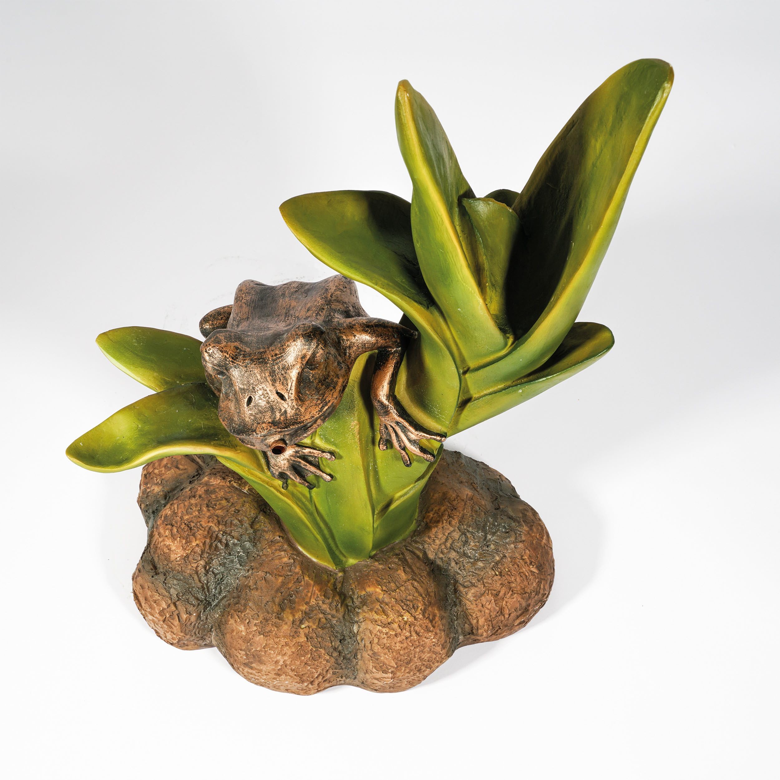 Esotec fontaine solaire grenouille assise statue jardin pompe submersible 22 cm