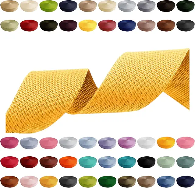 Gelb Gurtband Polypropylen 30mm x 2m - 50 Farben für DIY & Outdoor