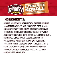 Vista 3 de Campbell's Sopa gruesa, sopa clásica de fideos con pollo, cuenco para microondas de 15.25 onzas (caja de 8)
