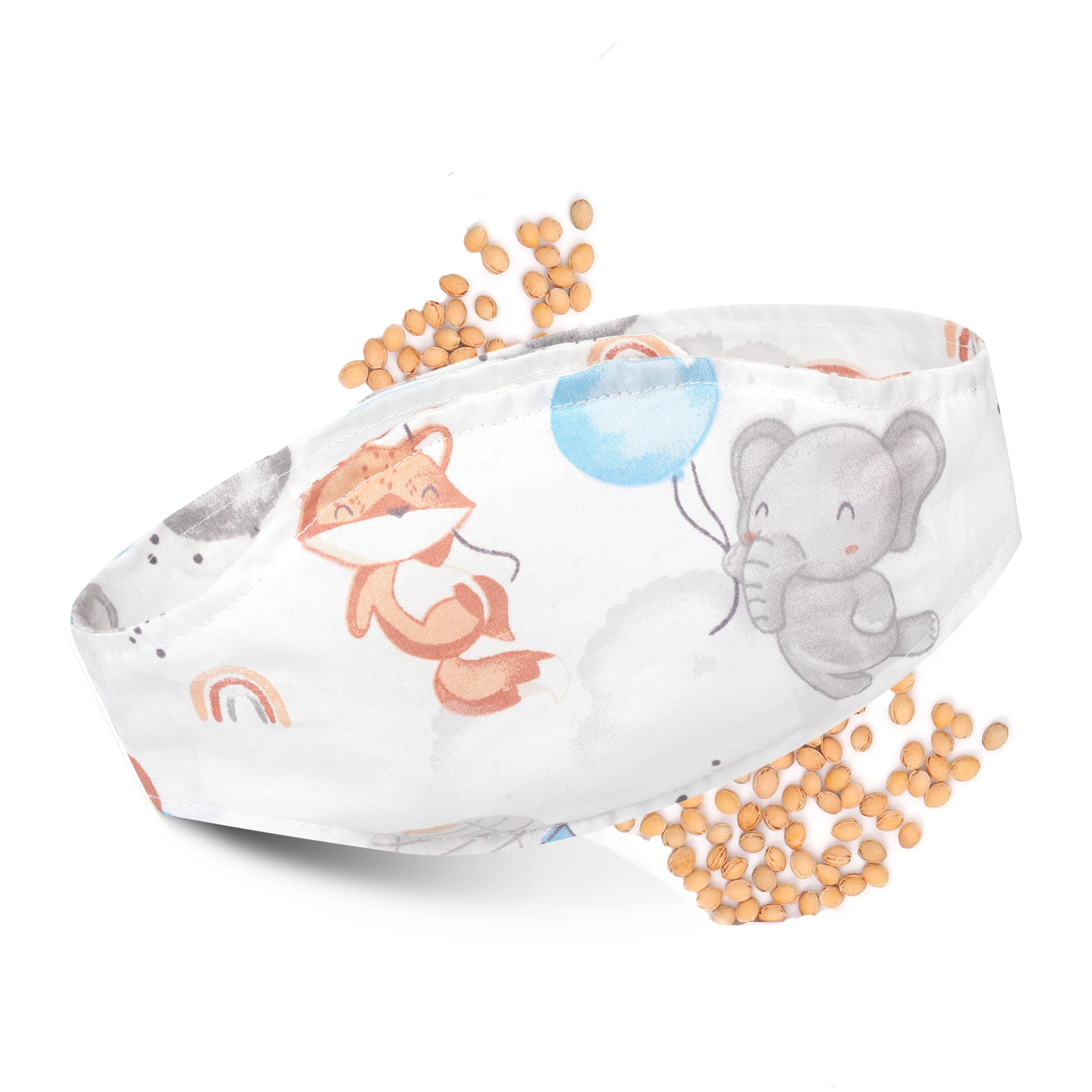 Cinturón anticólicos para niños con núcleo de cereza para microondas, bolsa caliente con forma de corazón, anticólicos