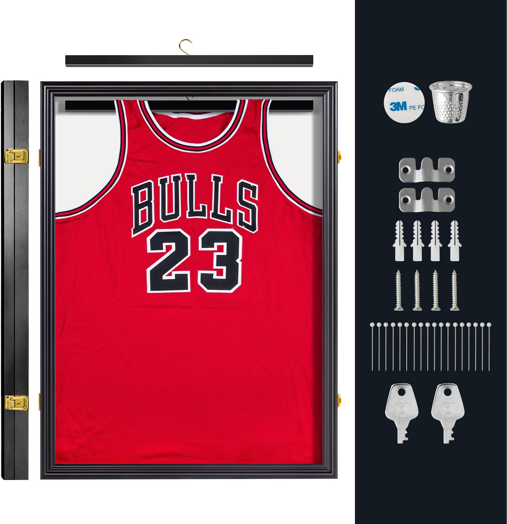 PENNZONI Jersey Display Frame Case, Acrylic Shadow Box for