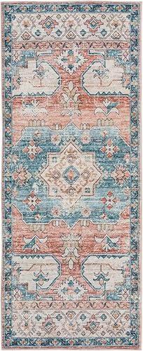 Miniatura 6 de DECOMALL FINEEN - Alfombra tradicional vintage envejecida con medallón (2 x 5 pies, Fineen 01)