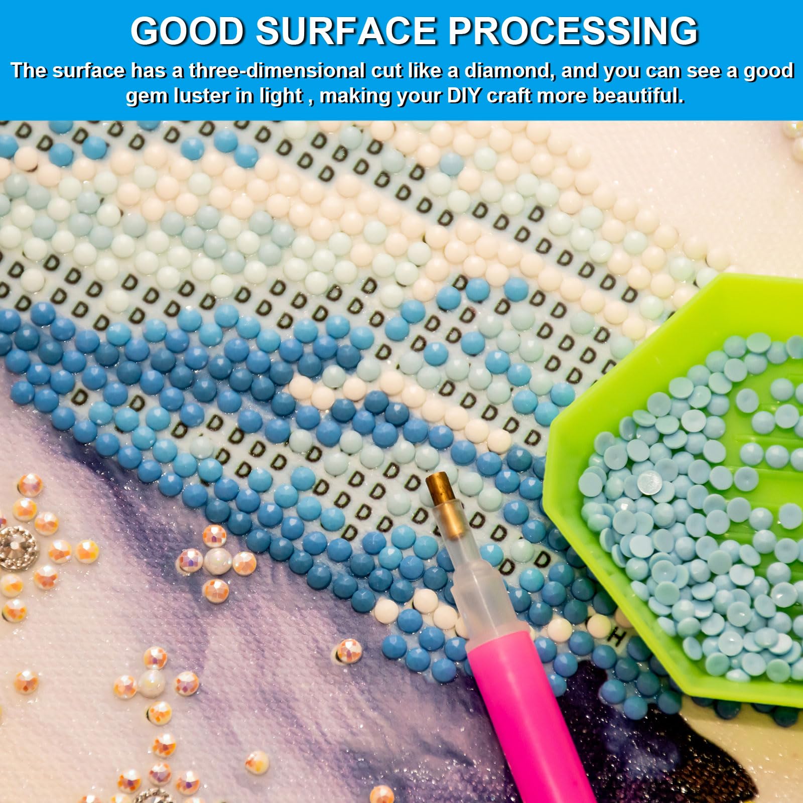 PATIKIL 6000 Pcs Diamond Art Painting Replacement Beads, Resin Crystal Painting Rhinestones - Image 4