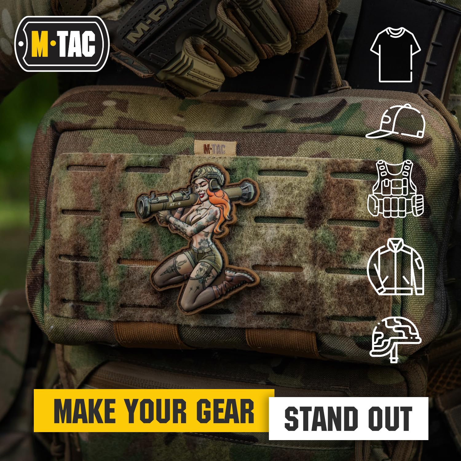 M-Tac Morale Tactical Girl Patch - Militaire tactische patch van pvc met klittenbandsluiting op de rug - realistische patches voor vest, rugzak, hoeden (#8 Lucky M-Tac Morale Tactical Girl Patch - Militaire tactische patch van pvc met klittenbandsluiting op de rug - realistische patches voor vest, rugzak, hoeden (#8 Lucky