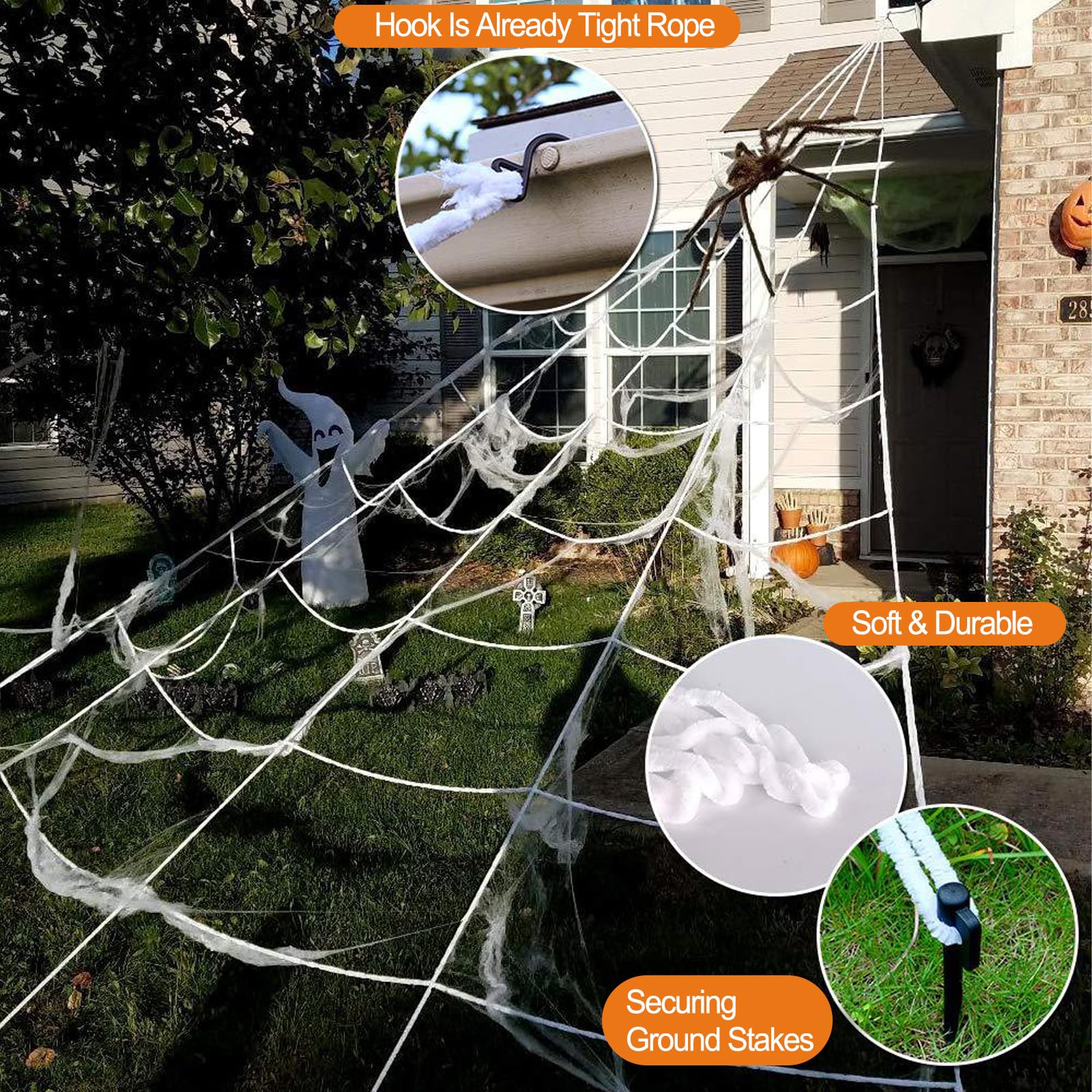 Trójkątna pajęczyna na Halloween, Halloween, Halloween, dekoracja pajęczyna