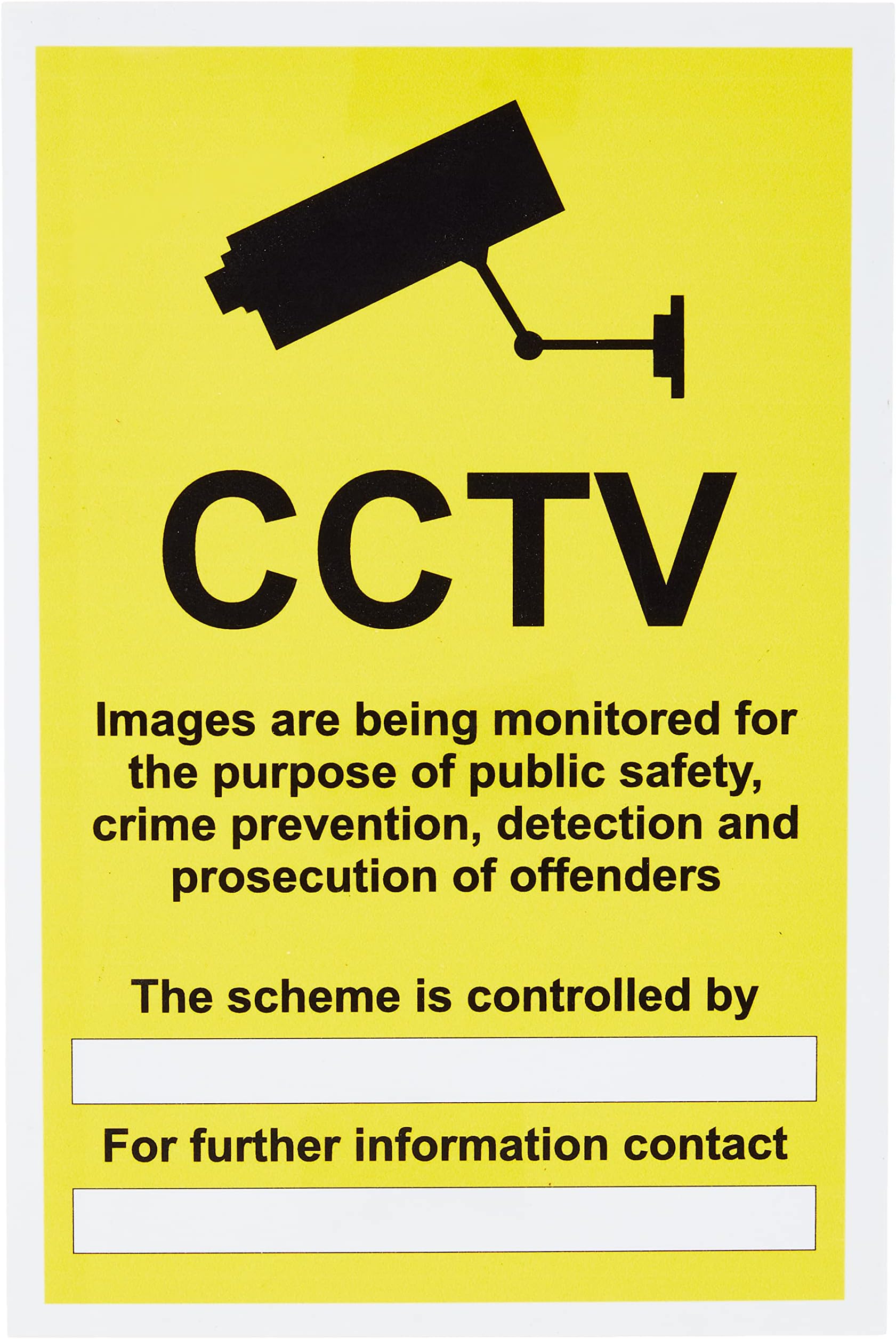 Data Compliant GDPR CCTV Sign 200mm x 300mm - Rigid Plastic (CC.12F-RP)