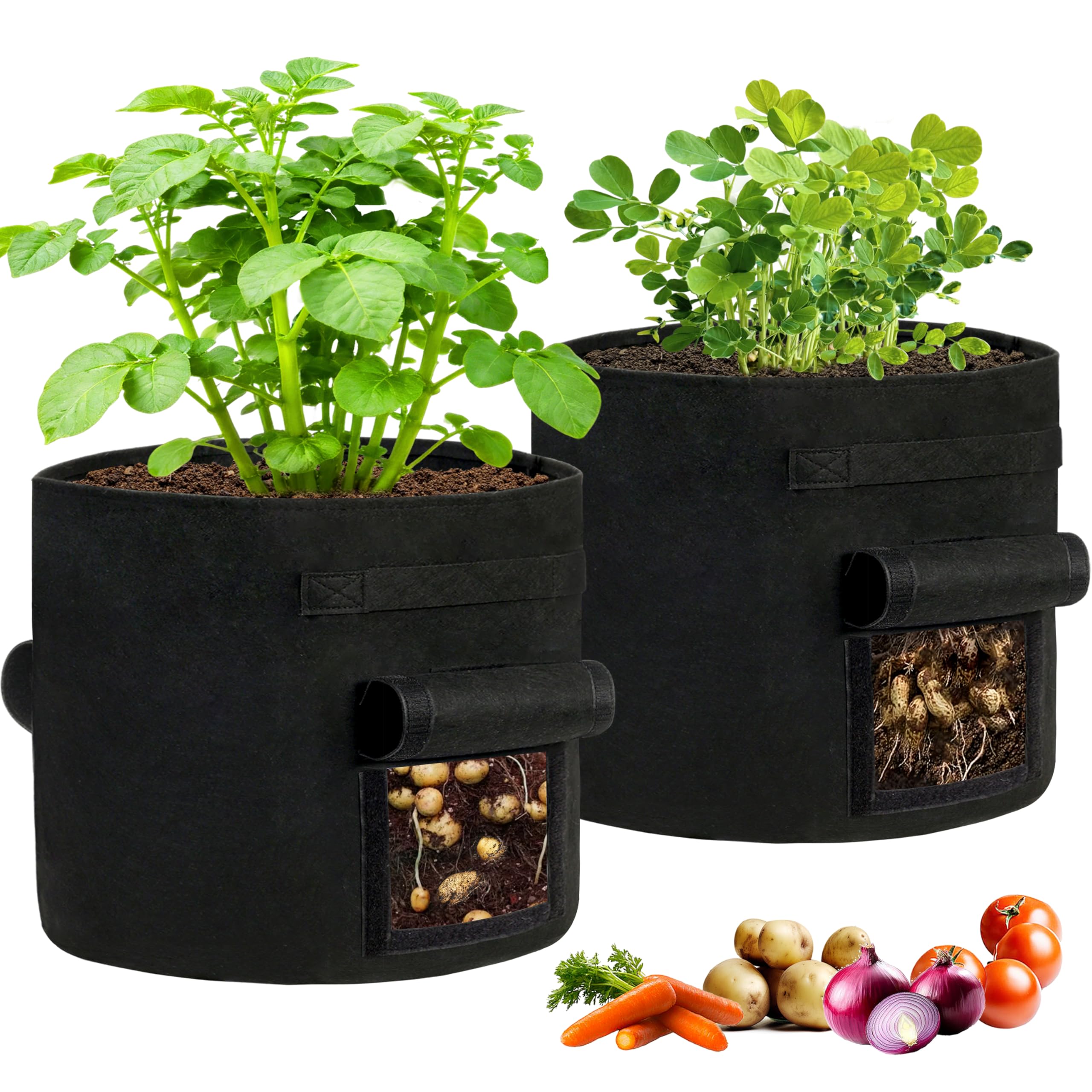 SORANGEUN 30 Gallon Potato Grow Bags 2-Pack