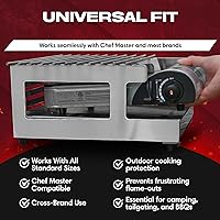 Vista 3 de Chef Master Cubierta para Estufa de Butano - Acero Inoxidable Premium de Ajuste Universal - Cualquier Estufa de Campamento de Tamaño Estándar