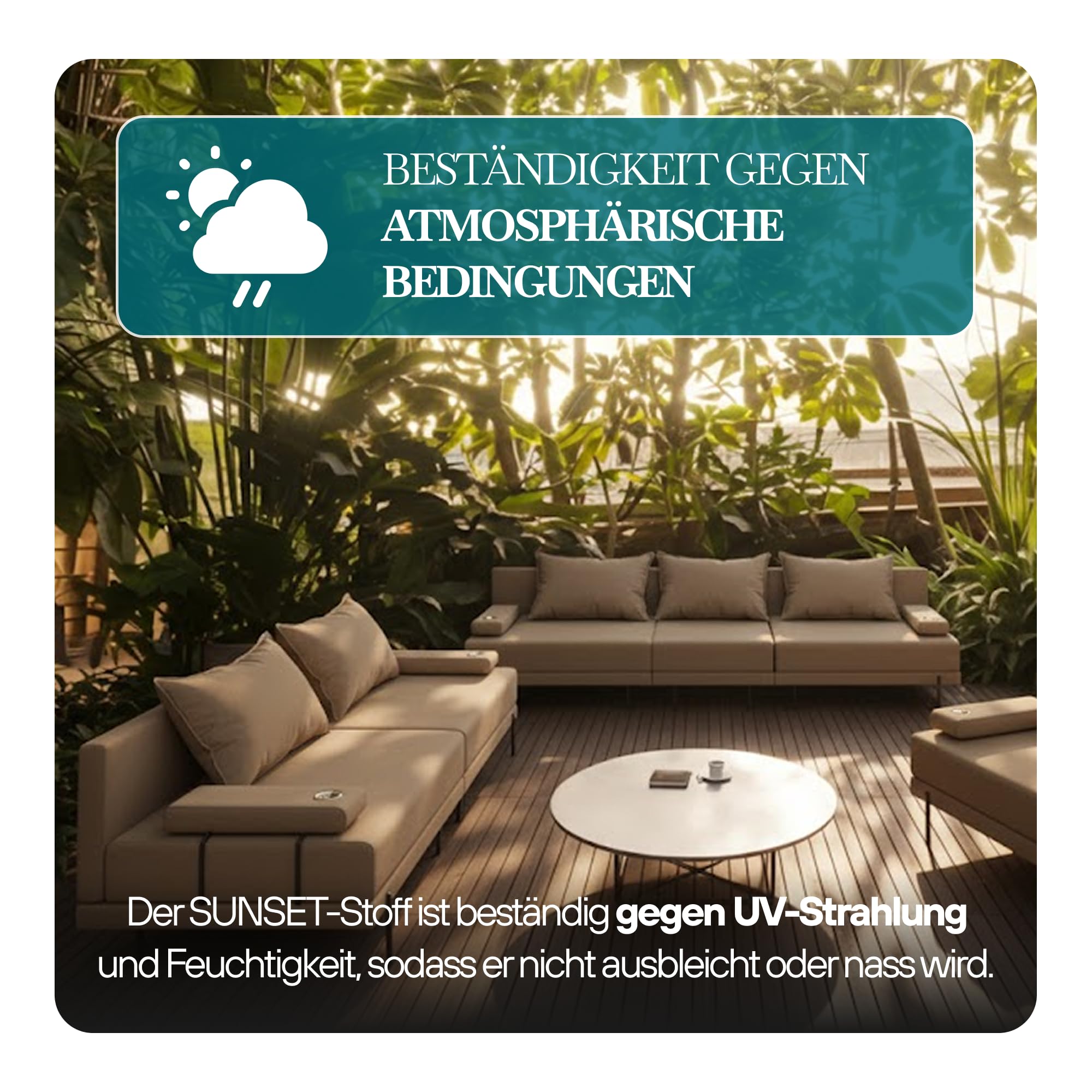 TRADA Gartenmöbel Set Bahama XXL Links, Balkon & Terrasse, Dunkelgrau | Moderne Lounge Möbel für Garten, Wetterfeste Balkonmöbel & Terrassenmöbel Außen