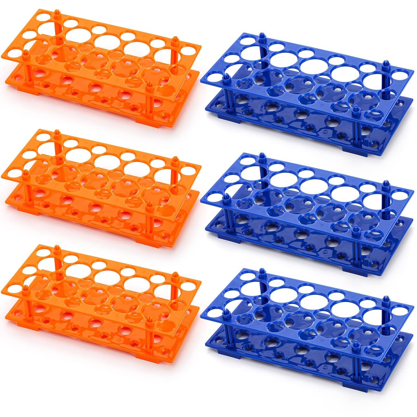 Reagenzglasständer Waschbar 6er-Pack 28-Well-Reagenzglasgestelle, Kunststoff-Reagenzglashalter for Laborzentrifugen, for 10 ml/15 ml/50 ml-Röhrchen Schule Labor