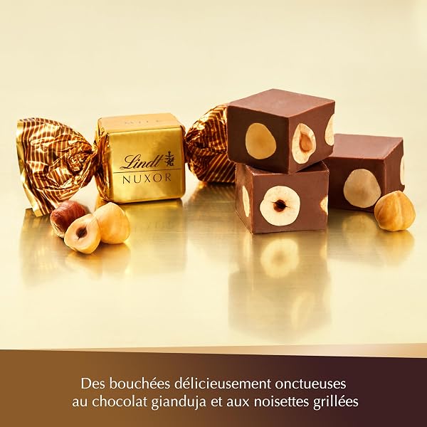 Lindt - Cornet NUXOR - Chocolat au Lait et aux Noisettes entières - Croquant et Fondant, 150g - 4