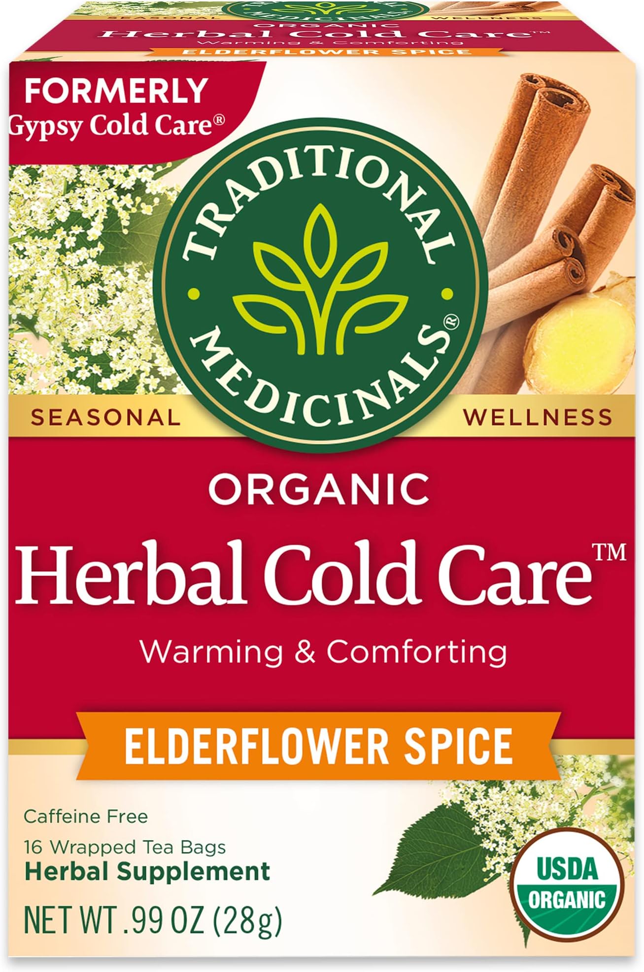 Amazon.com : Traditional Medicinals Tea, Organic Herbal Cold Care ...