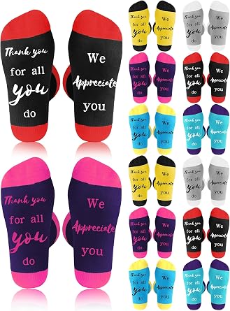 Xtinmee Employee Appreciation Socks Gift Thank You for All You Do Socks Gift for Staff Team Nurse Teacher