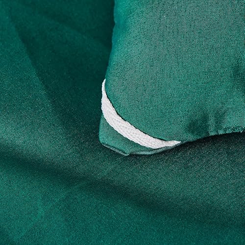 Miniatura 7 de ZRNBAST Juego de edredón tamaño King de color verde oscuro con diseño geométrico de panal de abeja - Juego de ropa de cama de 7 piezas con patrón de