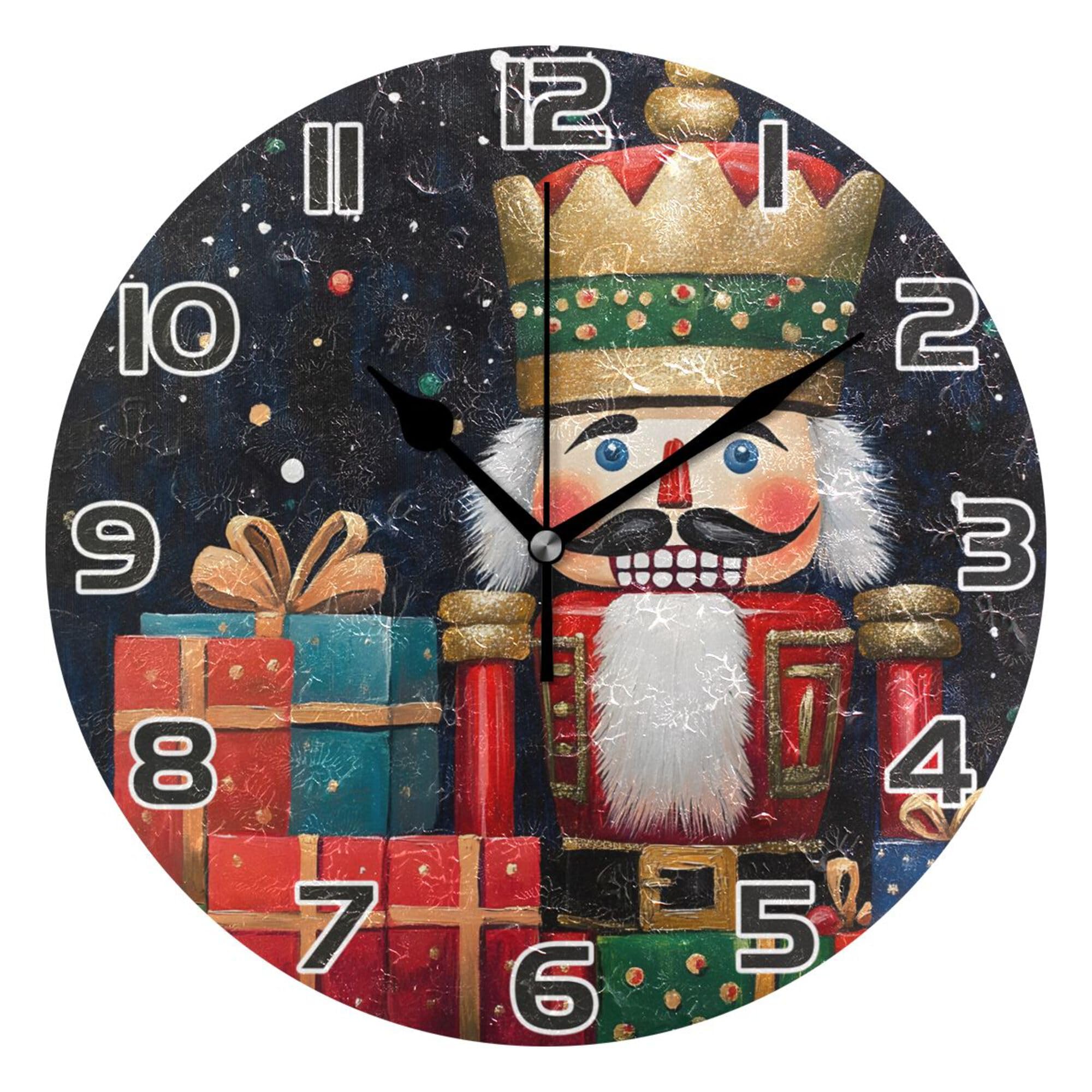 Casse-Noisette de Noël horloges murales silencieuses pour bien dormir