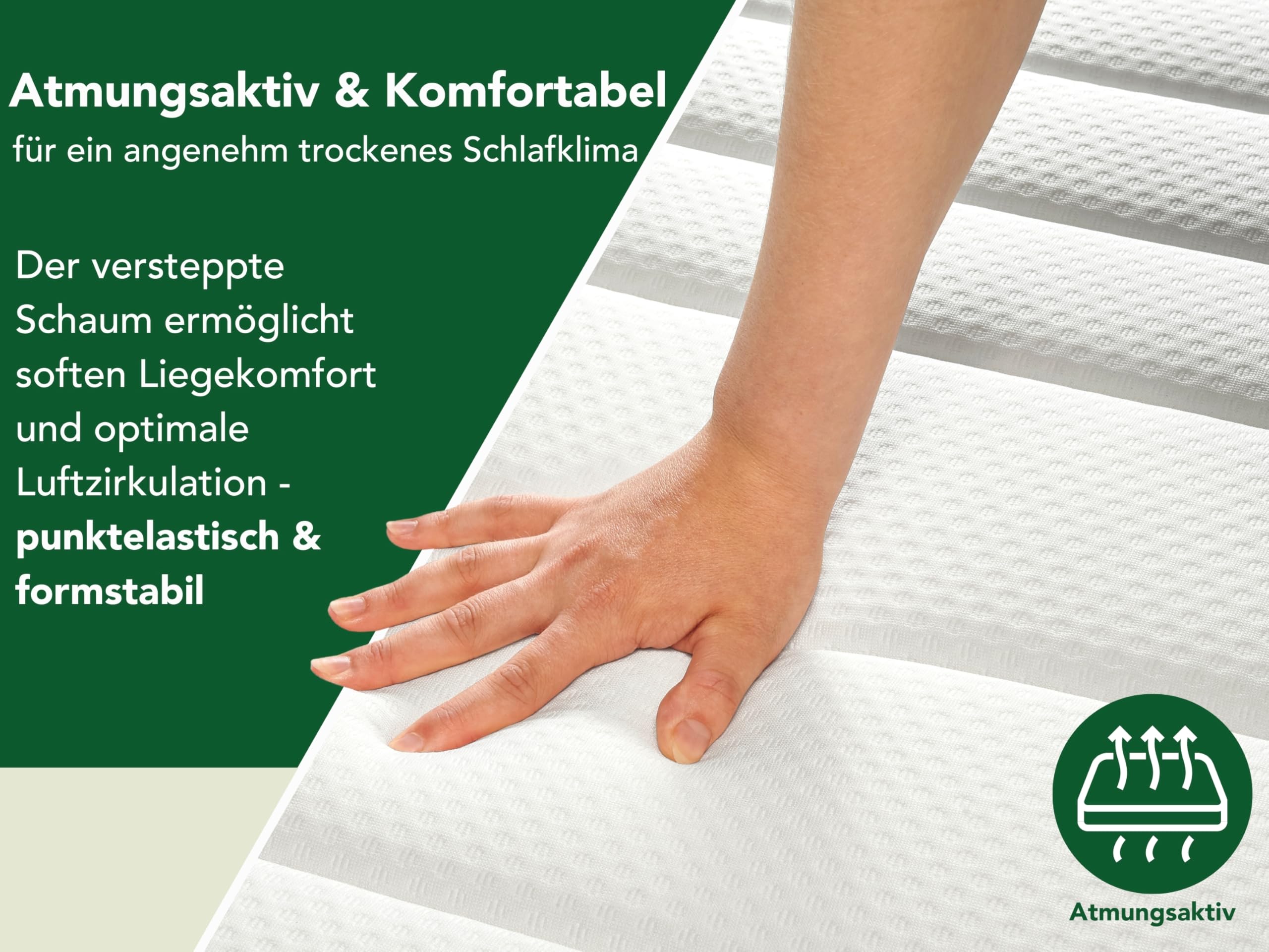 DREAMSTAR Topper 120x200cm mit Schaumkern | atmungsaktiver Matratzentopper mit 4 Eckgummis | Bequeme Matratzenauflage für Boxspringbetten, Schlafsofas, Wohnwagen, Camping | Öko-TEX®| 120 x 200cm