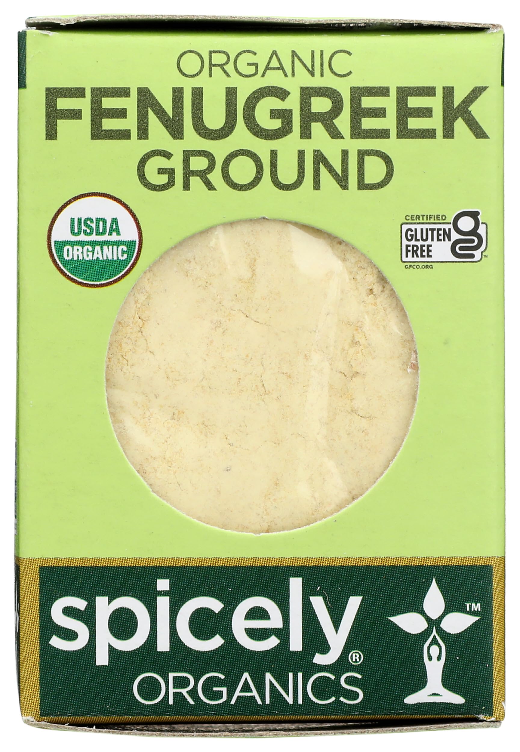 SPICELYOrganic Fenugreek Powder 0.45 Ounce ecoBox Certified Gluten FreeUSDA Organic