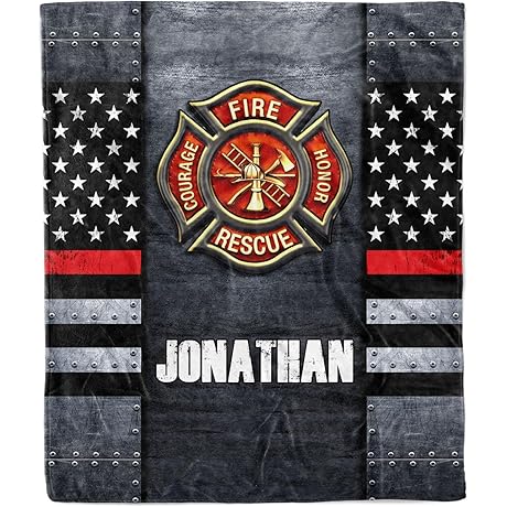 Personalized Firefighter Blanket: A Fiery Tribute to the Brave