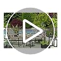 Image of DEVOKO Outdoor 3 Piece Beige Rope Patio Balcony Conversation Set for All Weather Comfort Breathable & Weather Resistant Metal Frame for Garden, Pool, Porch, Deck