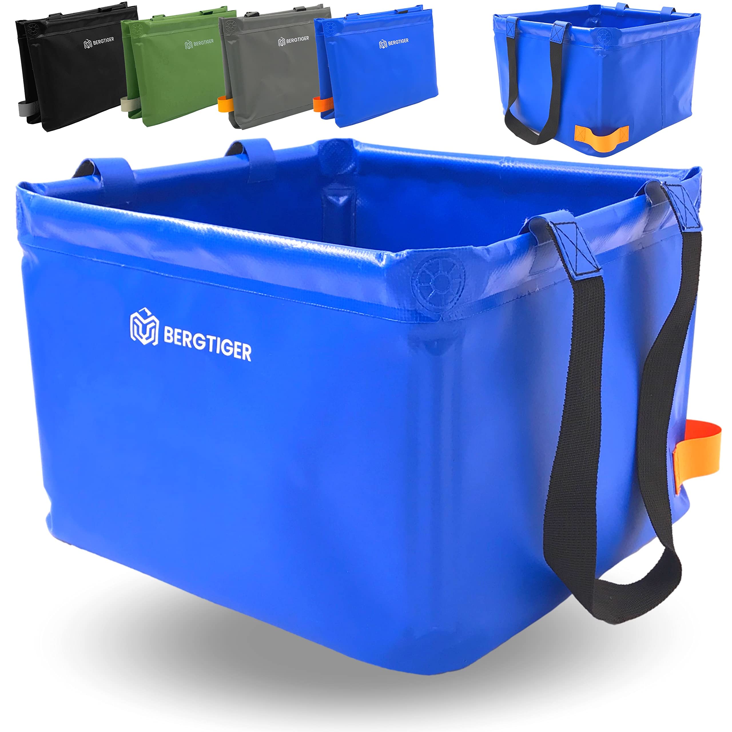 BERGTIGER® Faltschüssel Camping 18/22/26L mit EXTRA GRIFF I Faltbare Outdoor Spülschüssel & Spülwanne I Waschschüssel faltbar zum Abwaschen I robustes Camping Zubehör