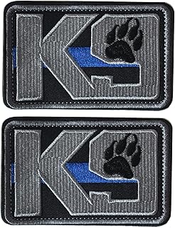 K9 Crossbone Killer Attack Police Dog Patch, Hook and Loop Fastener Patch for Service