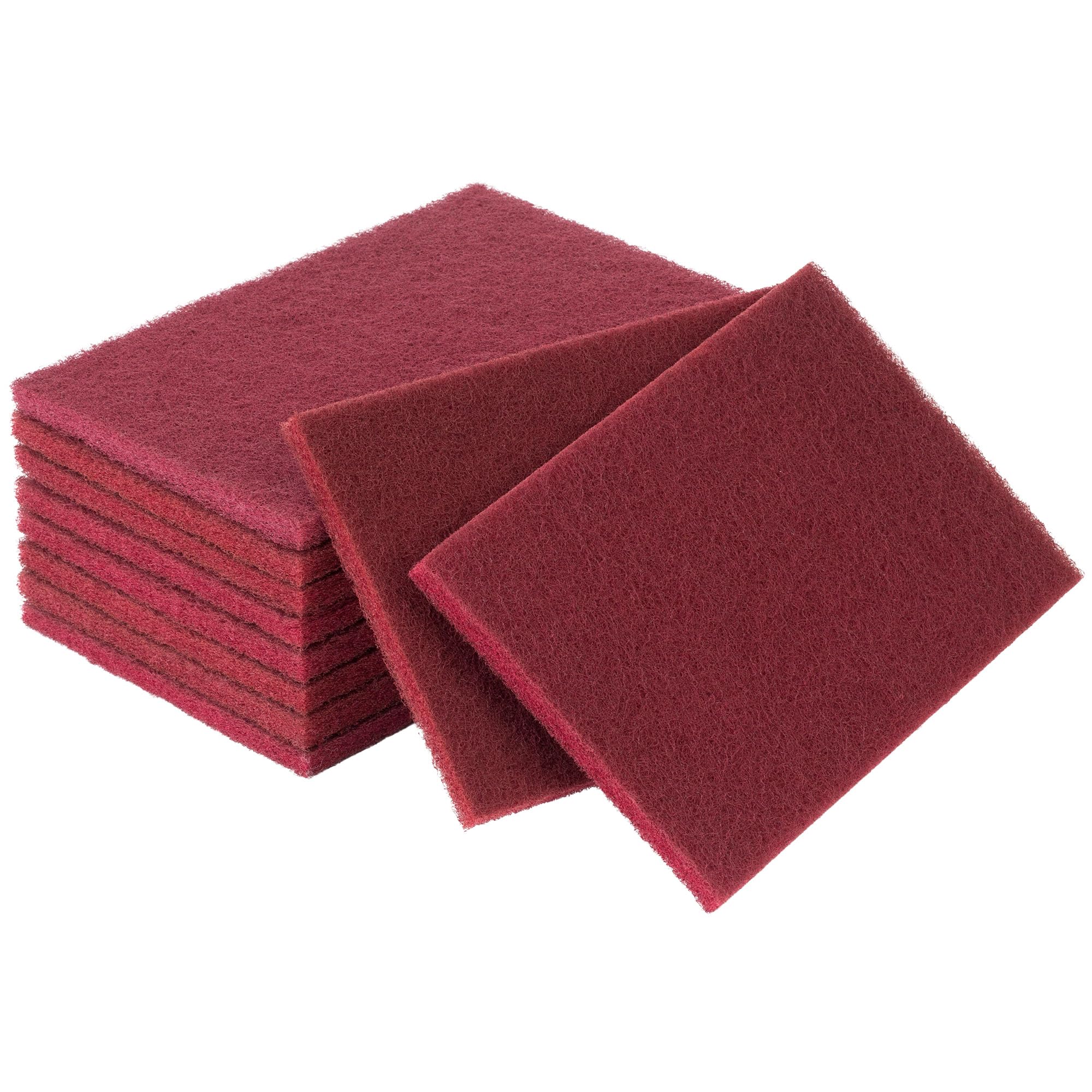 S SATC 6”×9” Maroon General Purpose Scuff Pads 10 PCS Abrasive Pads, Aluminum Oxide Sanding Pads for Scuffing, Scouring, Sanding, Automotive Paint