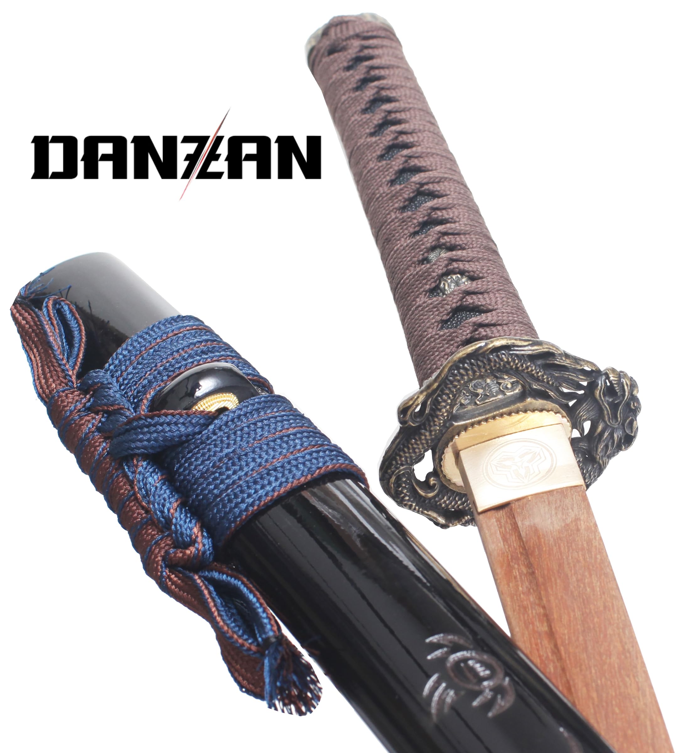 Danzan Katana Dragon en Bois - Sabre d'Entraînement Japonais - Décoration