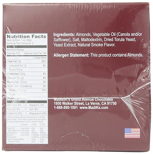 Miniatura 4 de Madi K's Almendras ahumadas de nogal, bolsas de 2 onzas (paquete de 36)