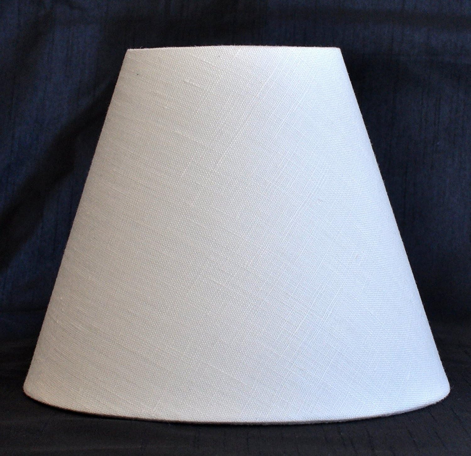 Urbanest Linen Chandelier Lamp Shade with Rolled Edge, 3-inch by 6-inch by 5-inch, Eggshell, Clip-on