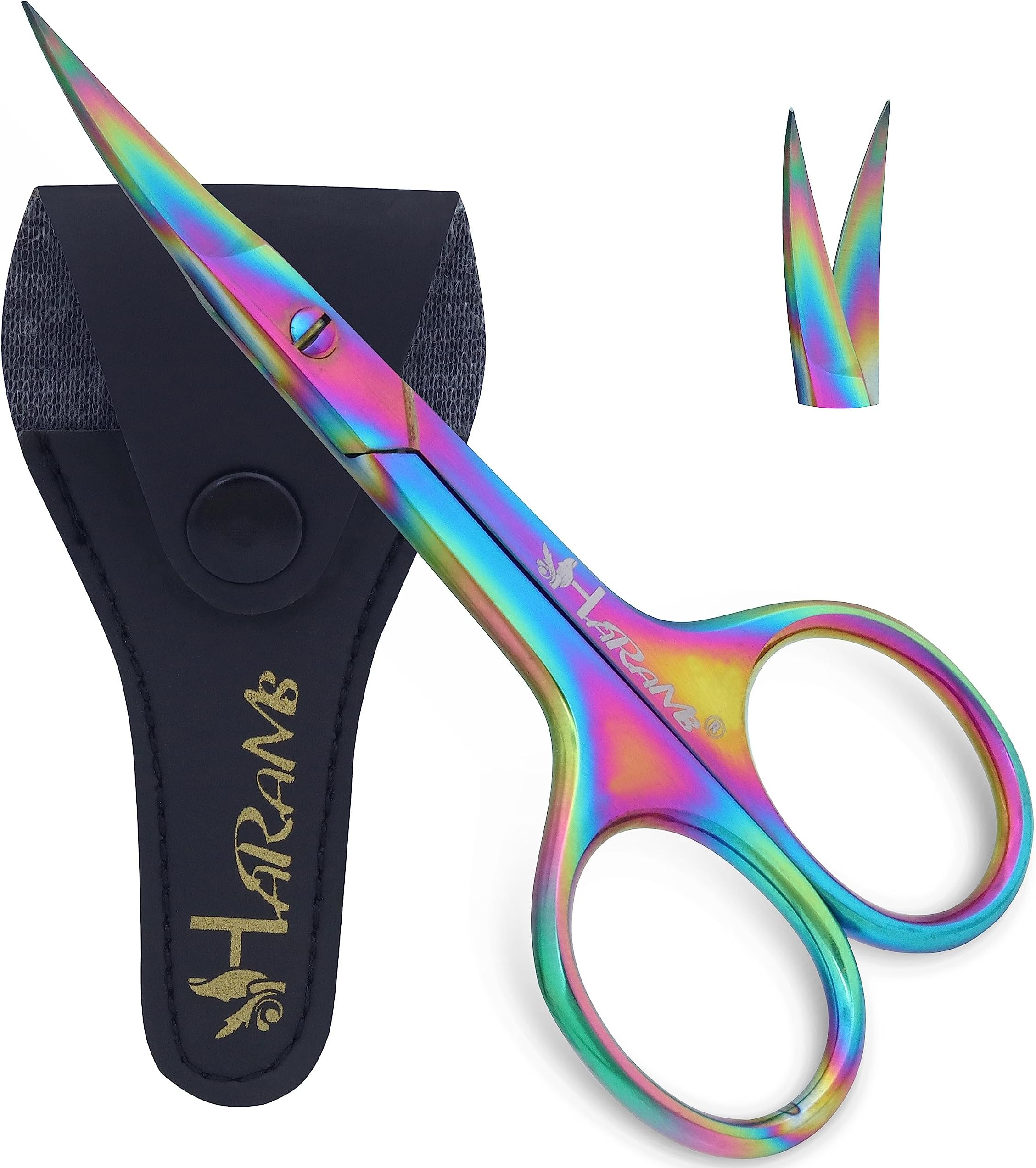Nail Scissors Strong Curved Blades Multipurpose Beauty Cuticle Toenail Manicure Pedicure, Eyebrows, Eyelash, Nose, Beard, Mustache, Hair Trimming | Grooming Shears Unisex