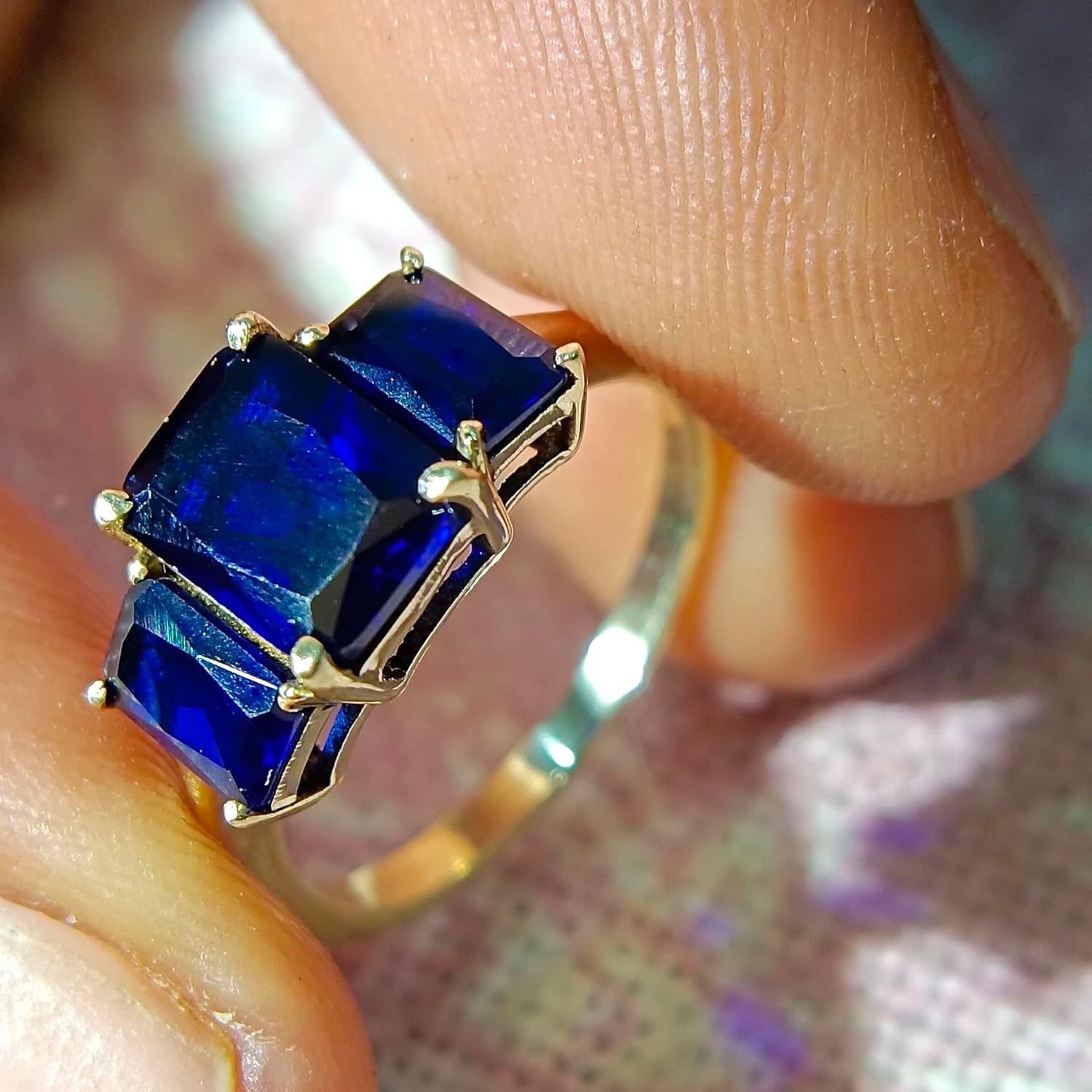 Unique Handmade Gemstone Ring Blue Sapphire gemstone ring/yellow gold ring/Rose Gold Ring |925 Sterling Silver ring,Blue Sapphire Engagement Ring, Gift For Girls,