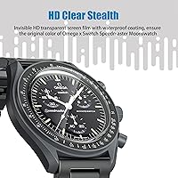 Vista 4 de Protector de cristal para Moonswatch, protector de pantalla de TPU suave antiarañazos, compatible con Swatch Omega Moonwatch, funda protectora