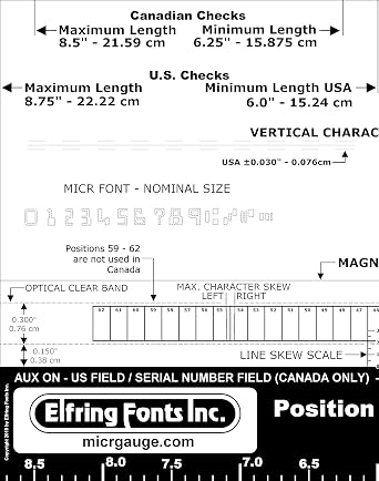 MICR Check Position Gauge
