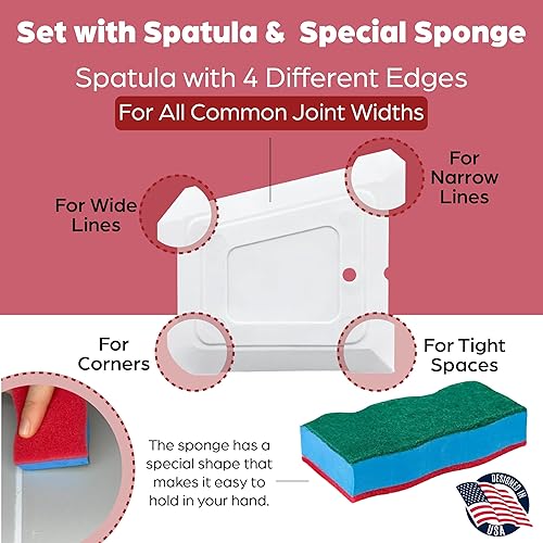 Miniatura 6 de Kit de reparación de lechada para azulejos, relleno de lechada beige, tubo premezclado de 14 onzas, sellador de lechada de secado rápido para baño,