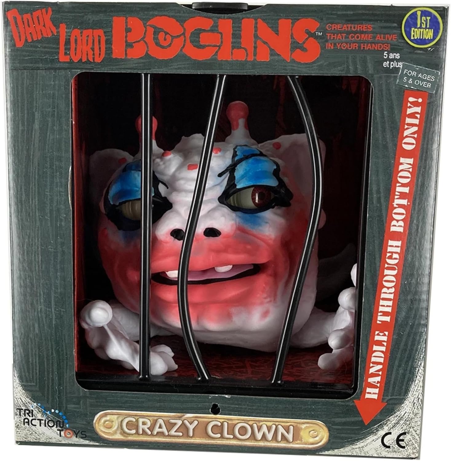 Boglins Dark Lord Crazy Clown 8” Foam Monster Puppet with Super Stretchy Skin & Movable Eyes and Mouth, Popular Retro Toy from The 80's for Kids and Collectors