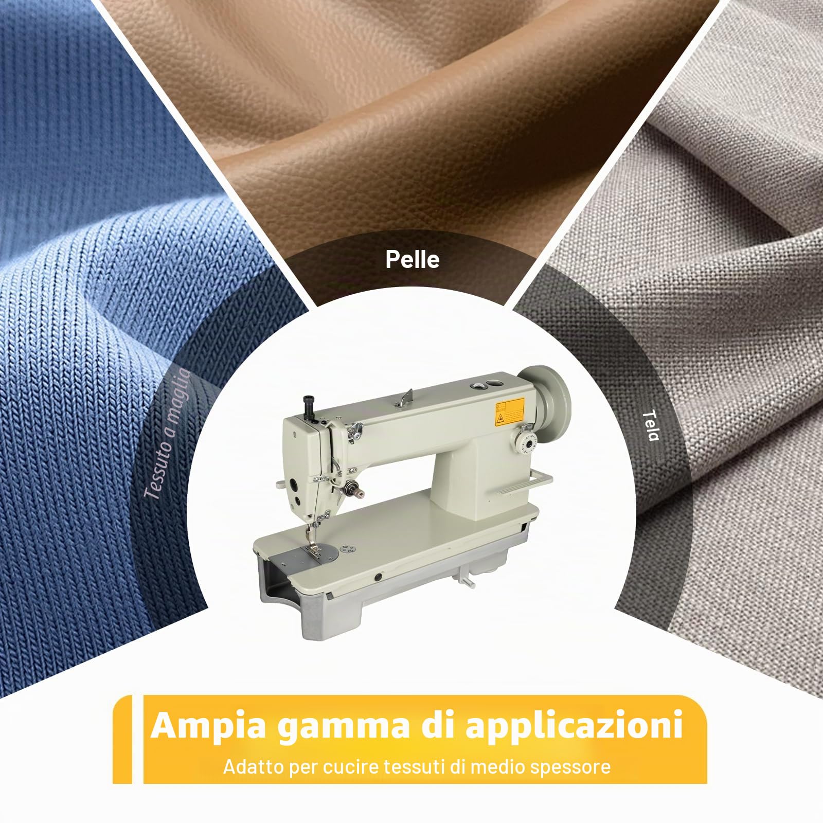 Macchina da cucire Industriale Macchina da cucire Puntino Regolabile Velocità massima 3000S.P.M. Spessore Materiale Pelle Macchina da cucire Heavy Duty per Jeans