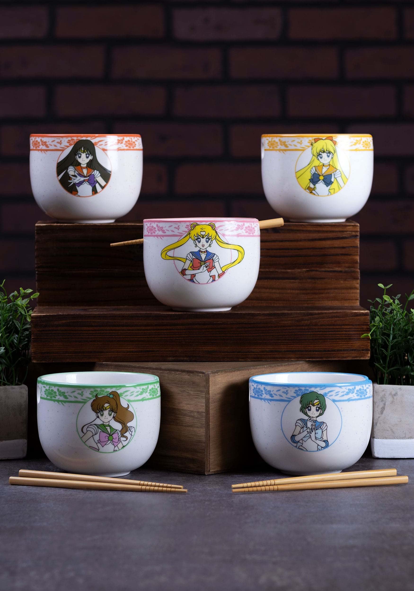 JUST FUNKY 5 Piece Sailor Moon Ramen Bowl Set - ST